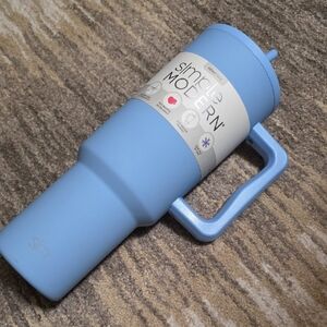 New! Simple Modern Blue Tumbler with Handle 40oz